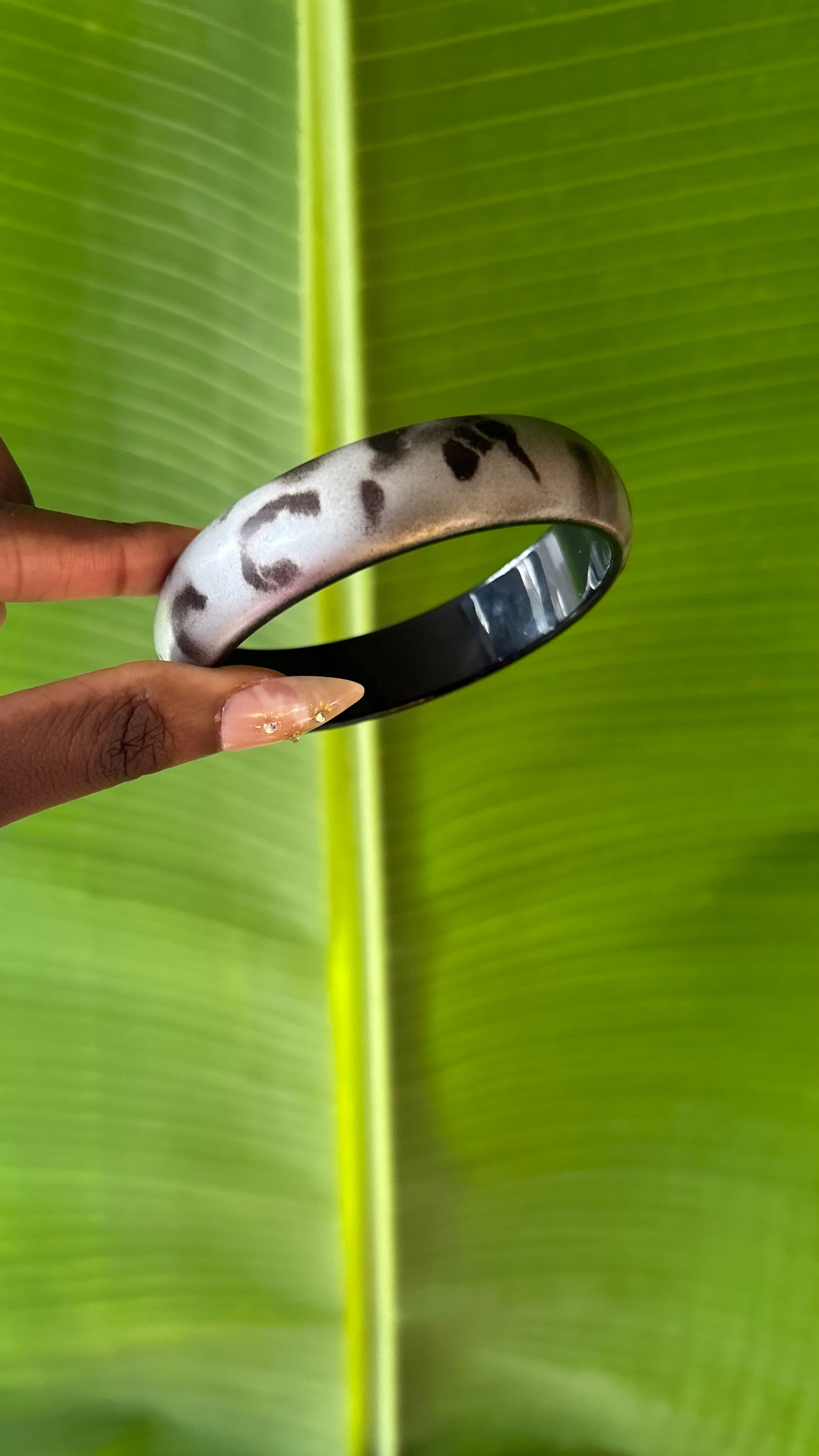 Y2k Leopard print bangle