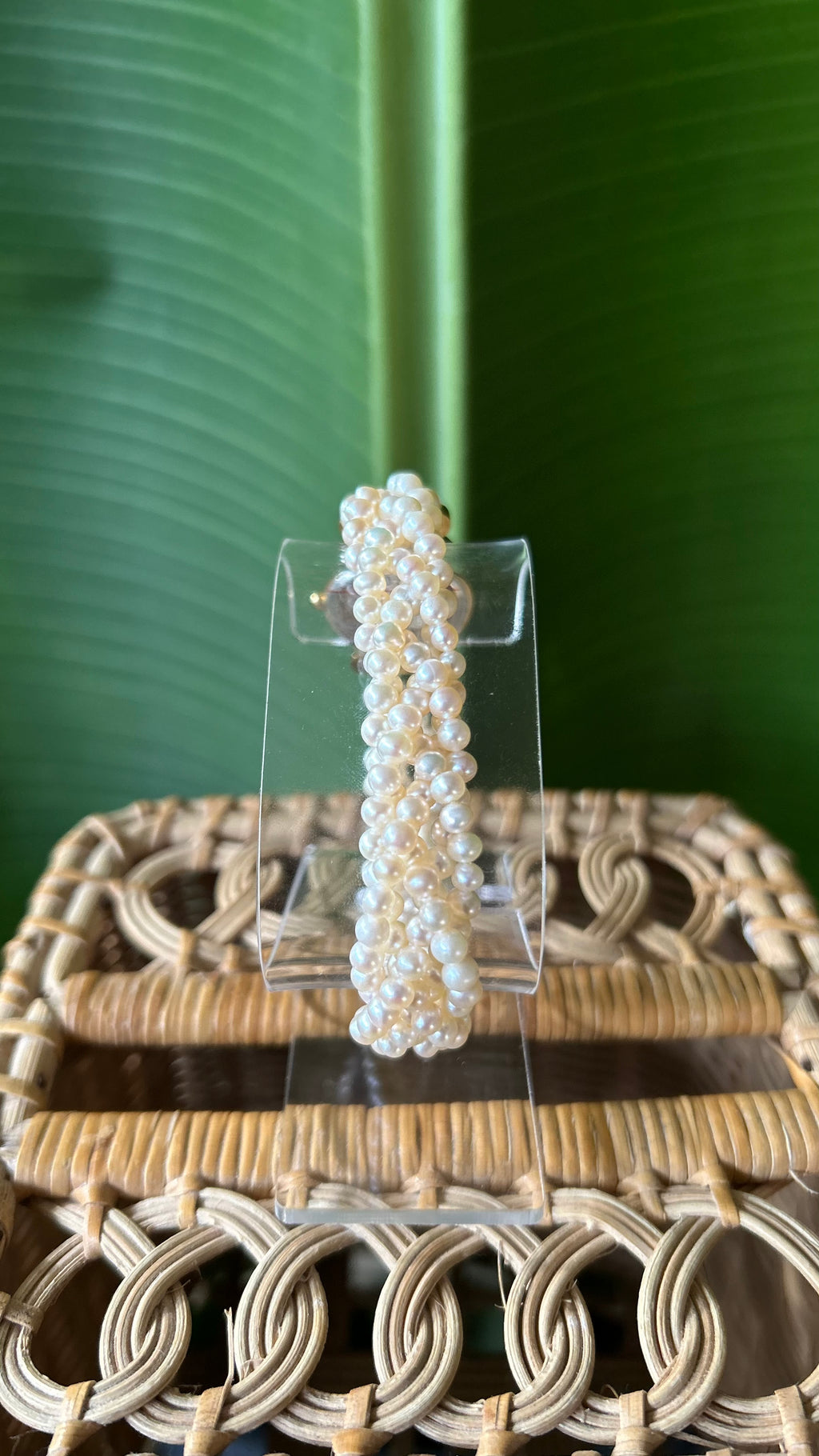 Pearlette Gold bracelet stretch watch