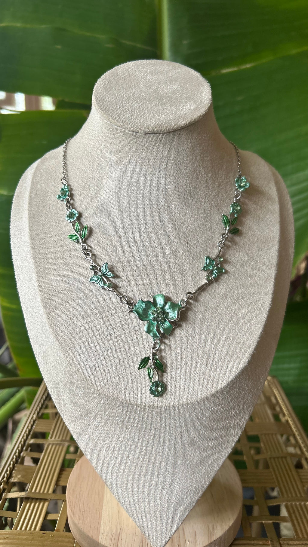 Ethereal Floral Fairy Drop Necklace