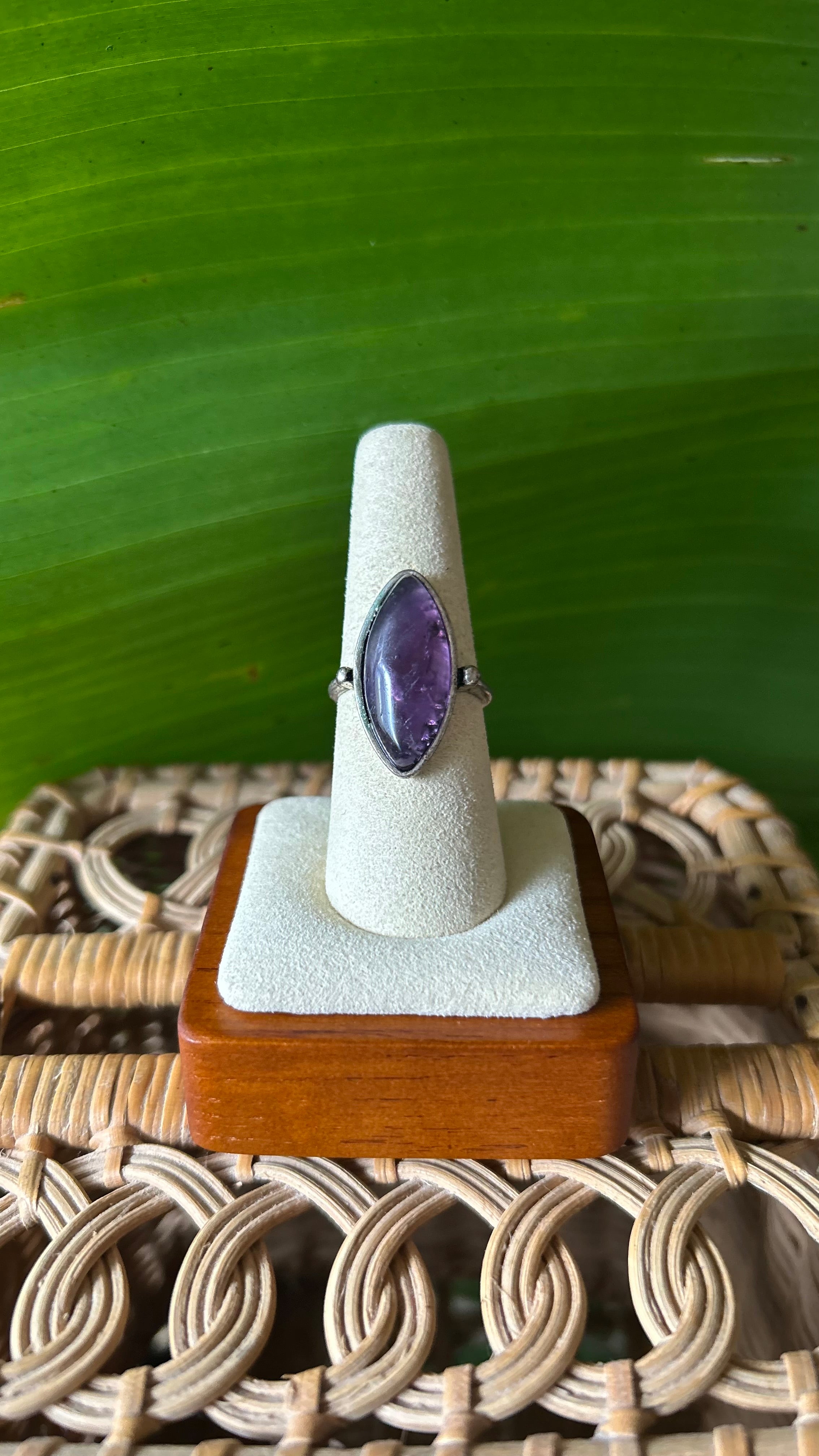 Amethyst Diamond ring