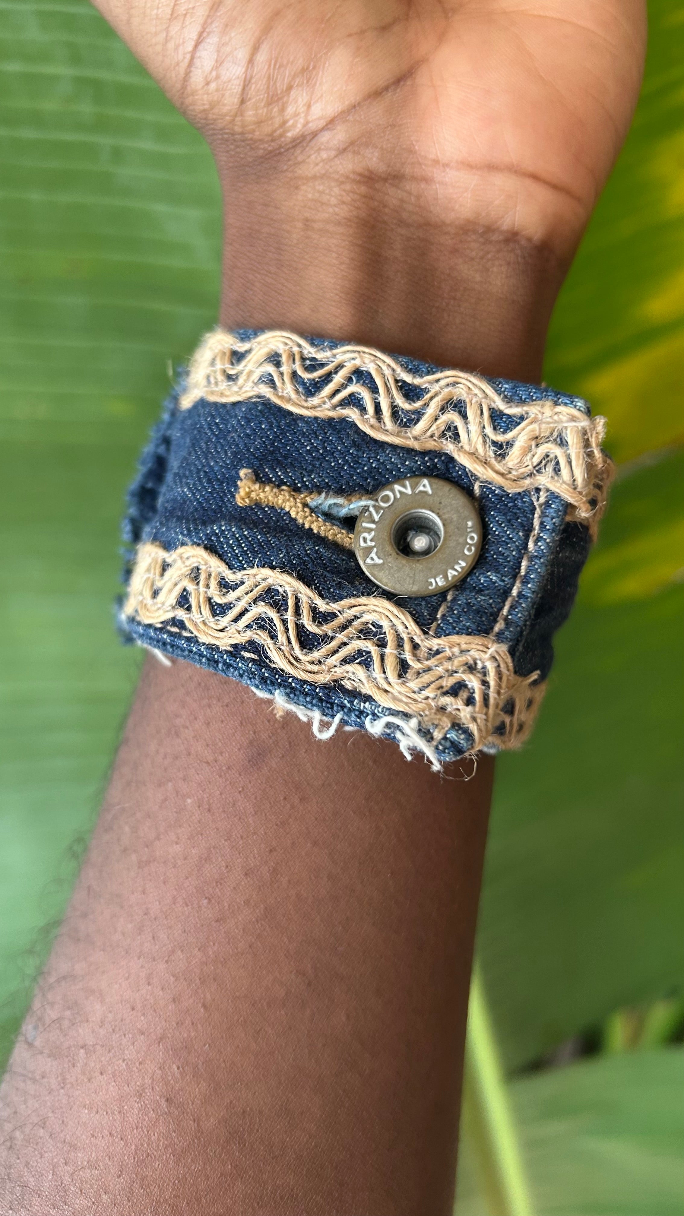 Y2k Denim floral butterfly bracelet