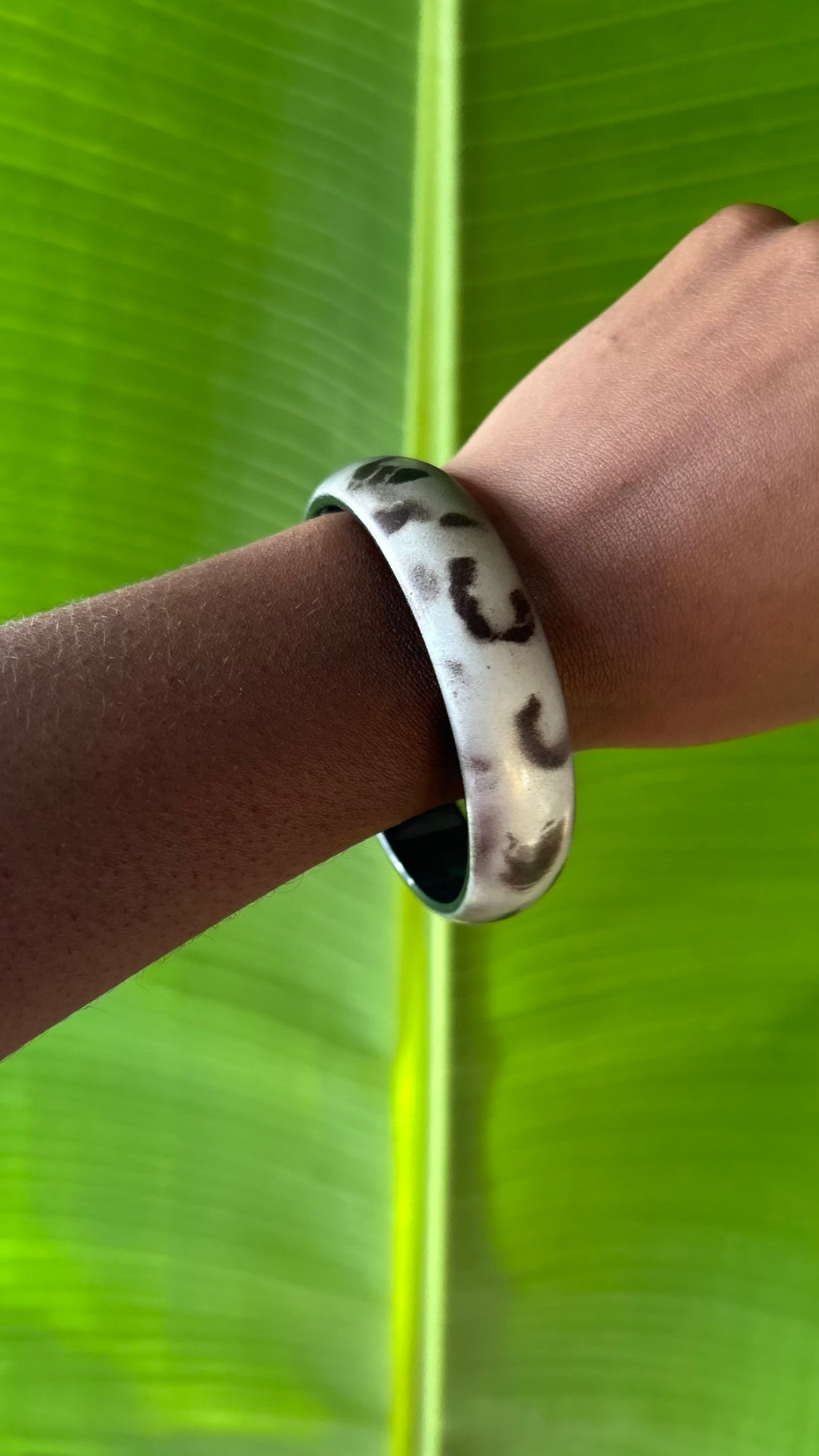 Y2k Leopard print bangle