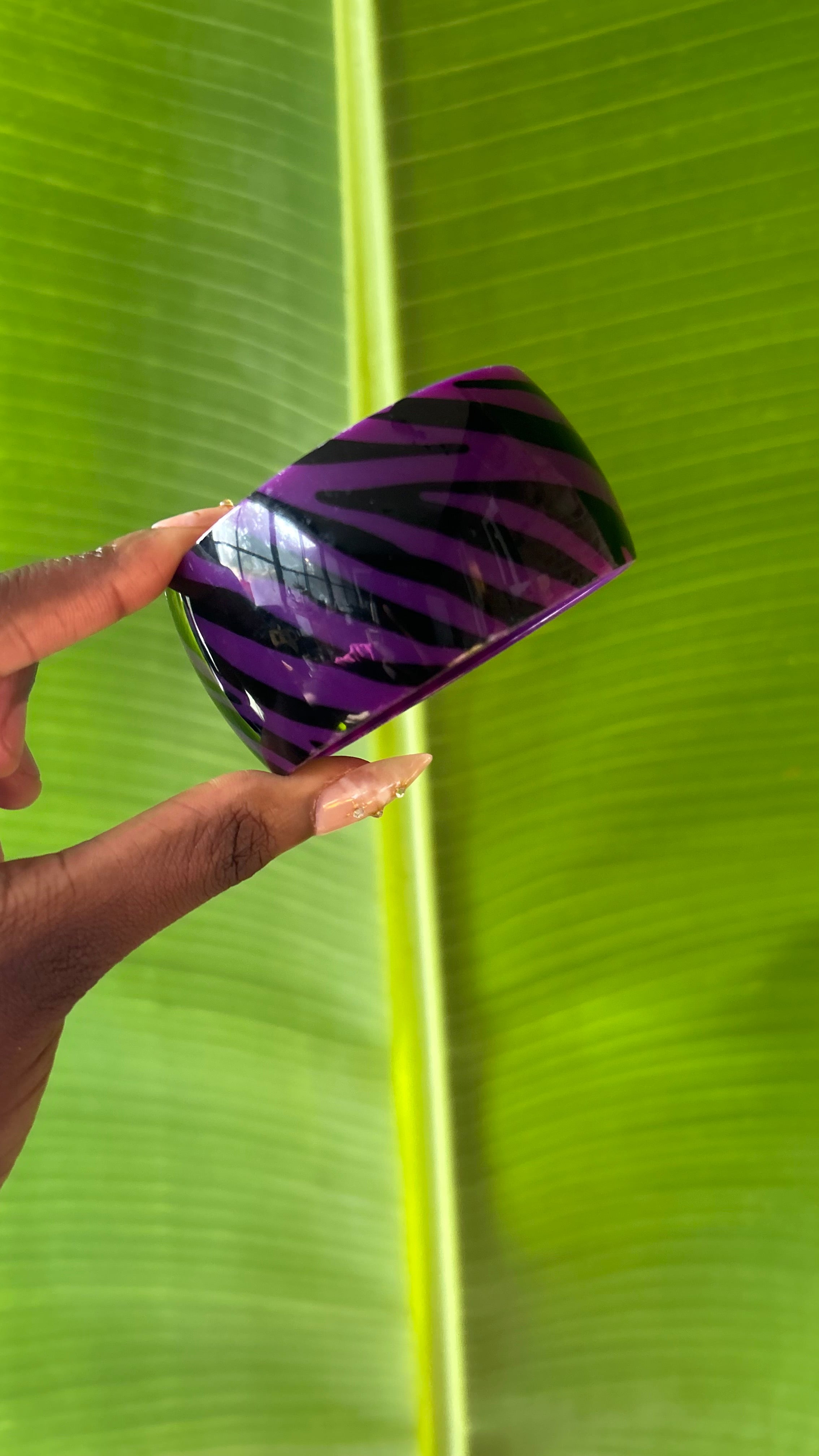 Y2K Zebra print bangle