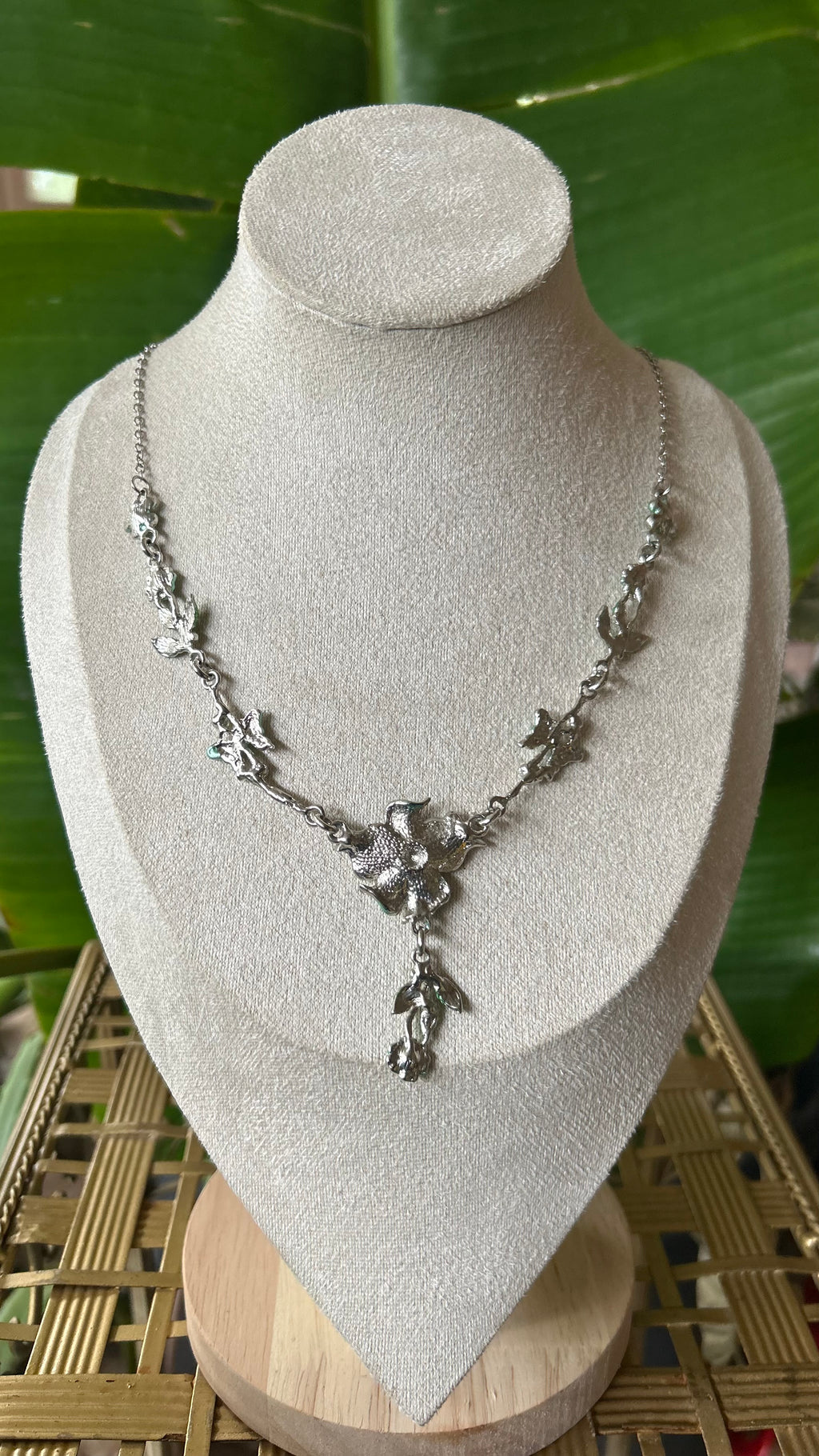 Ethereal Floral Fairy Drop Necklace