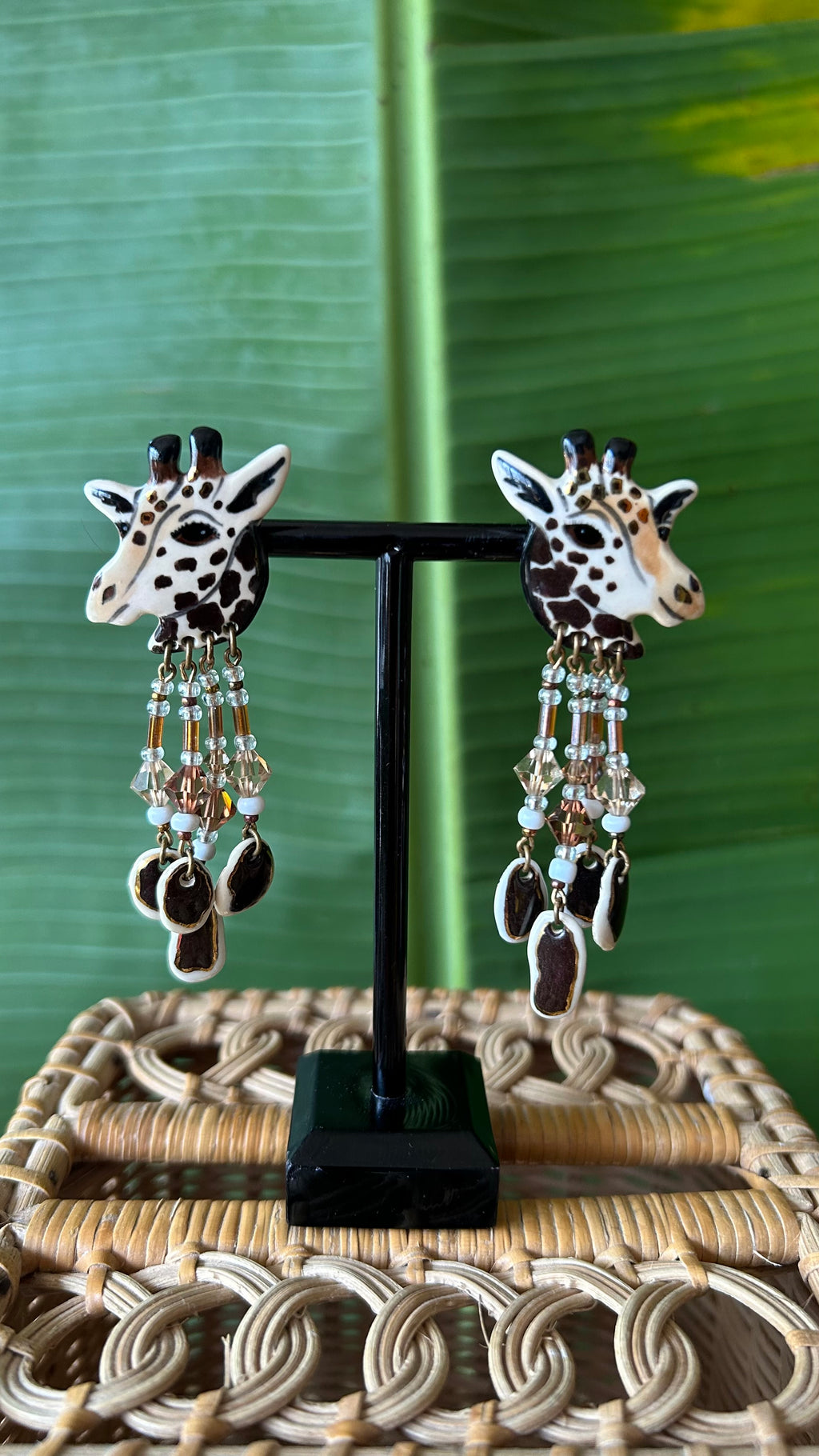 Giraffe Charm Dangle Earrings