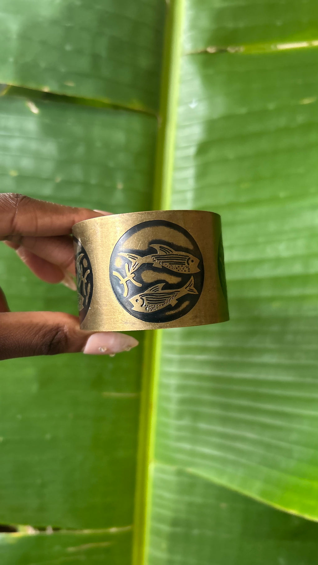 Pisces Brass Cuff