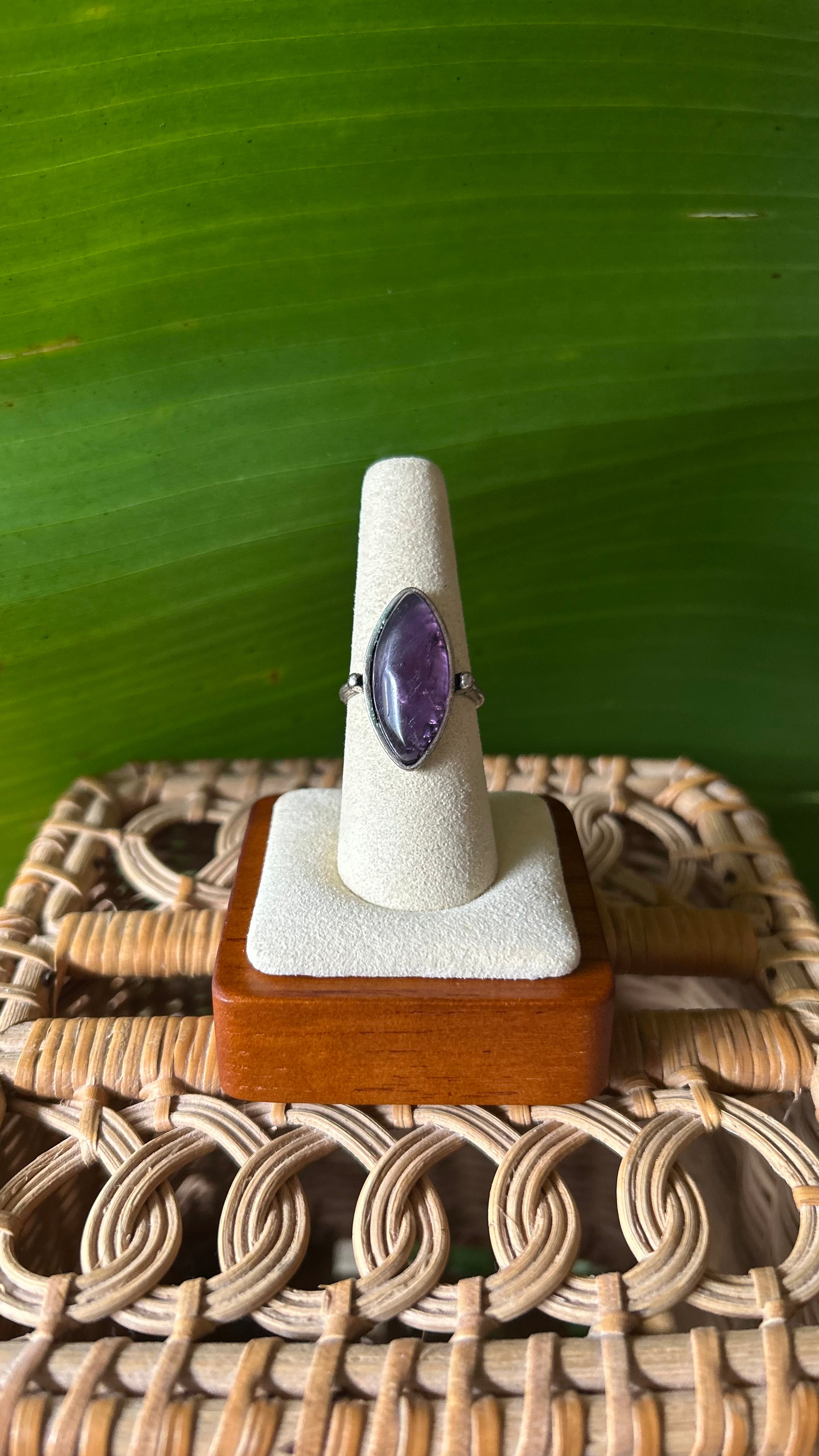 Amethyst Diamond ring