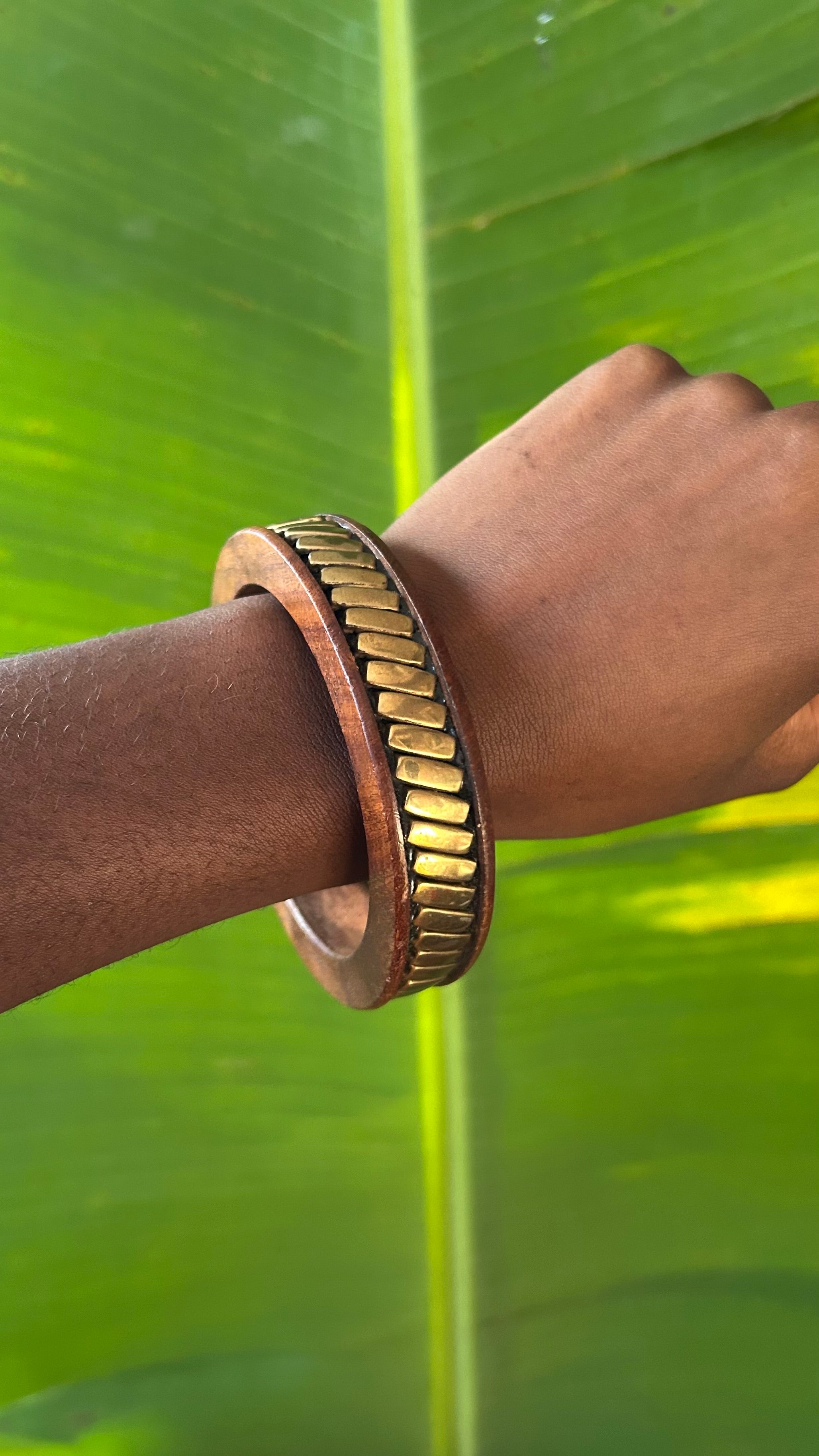 Brass wooden bangle