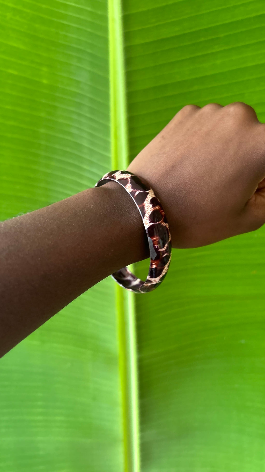 Leopard print bangle