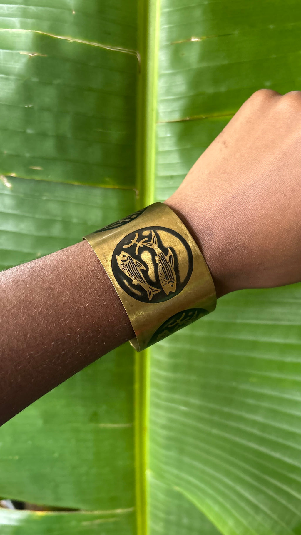 Pisces Brass Cuff