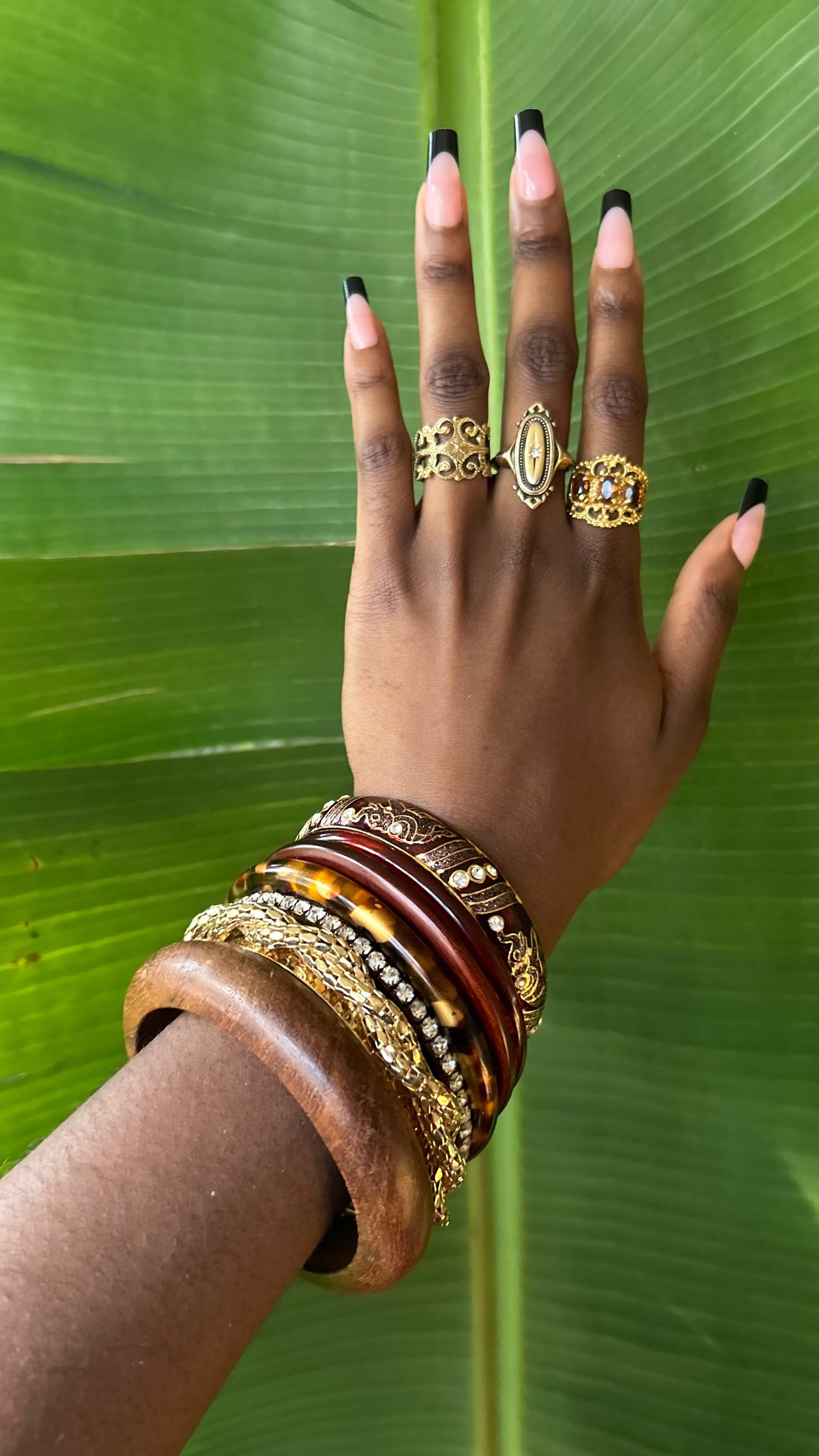 Mahogany Sun Glow Bangle Stack