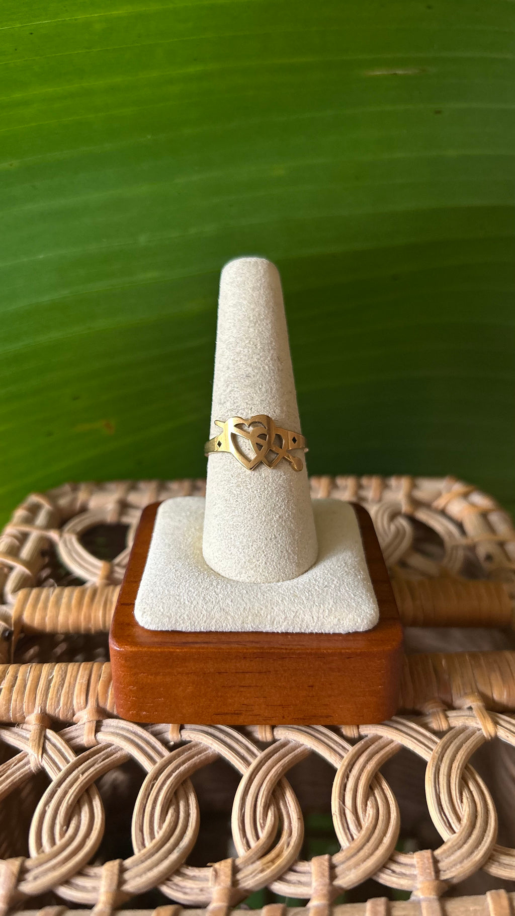 Heart arrow stainless steel ring