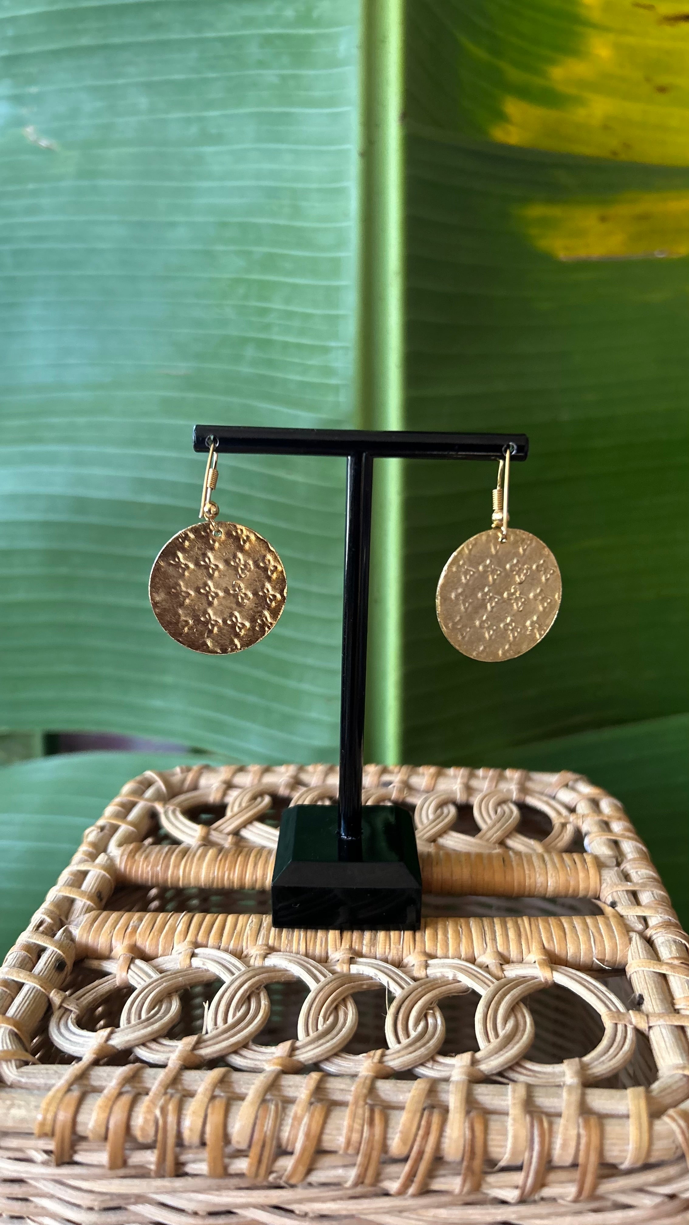 Cloisonné butterfly floral earrings