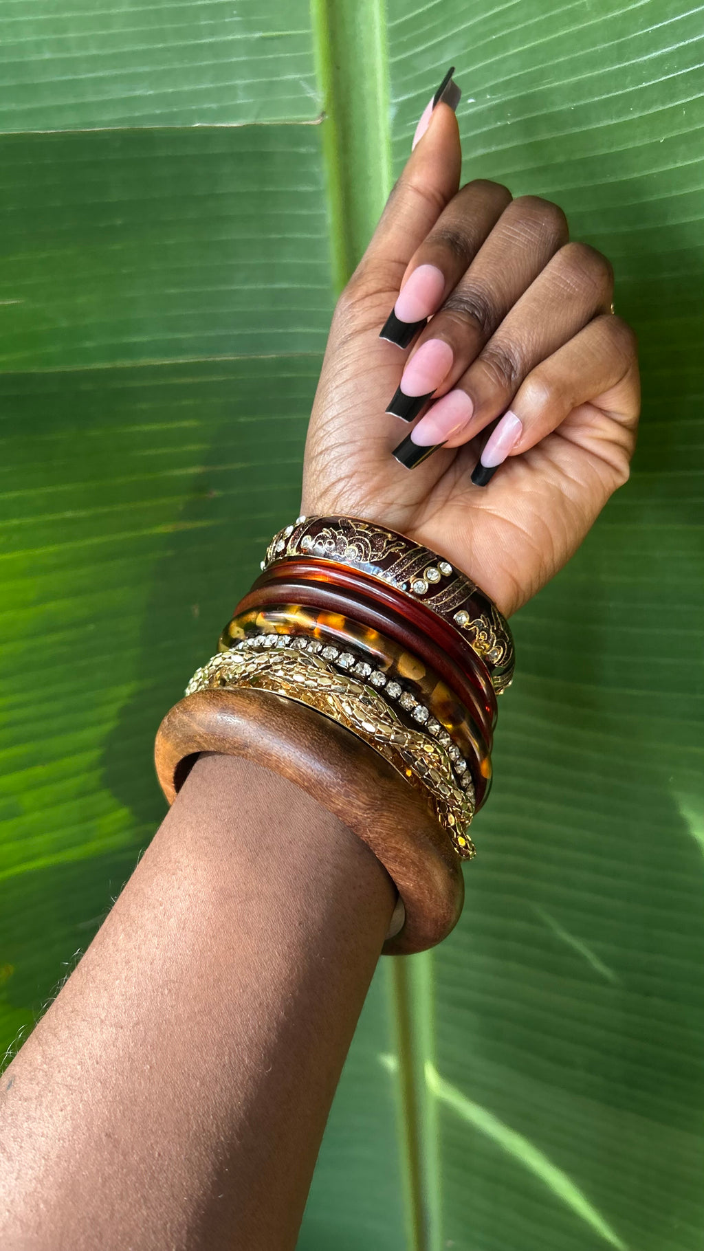 Mahogany Sun Glow Bangle Stack
