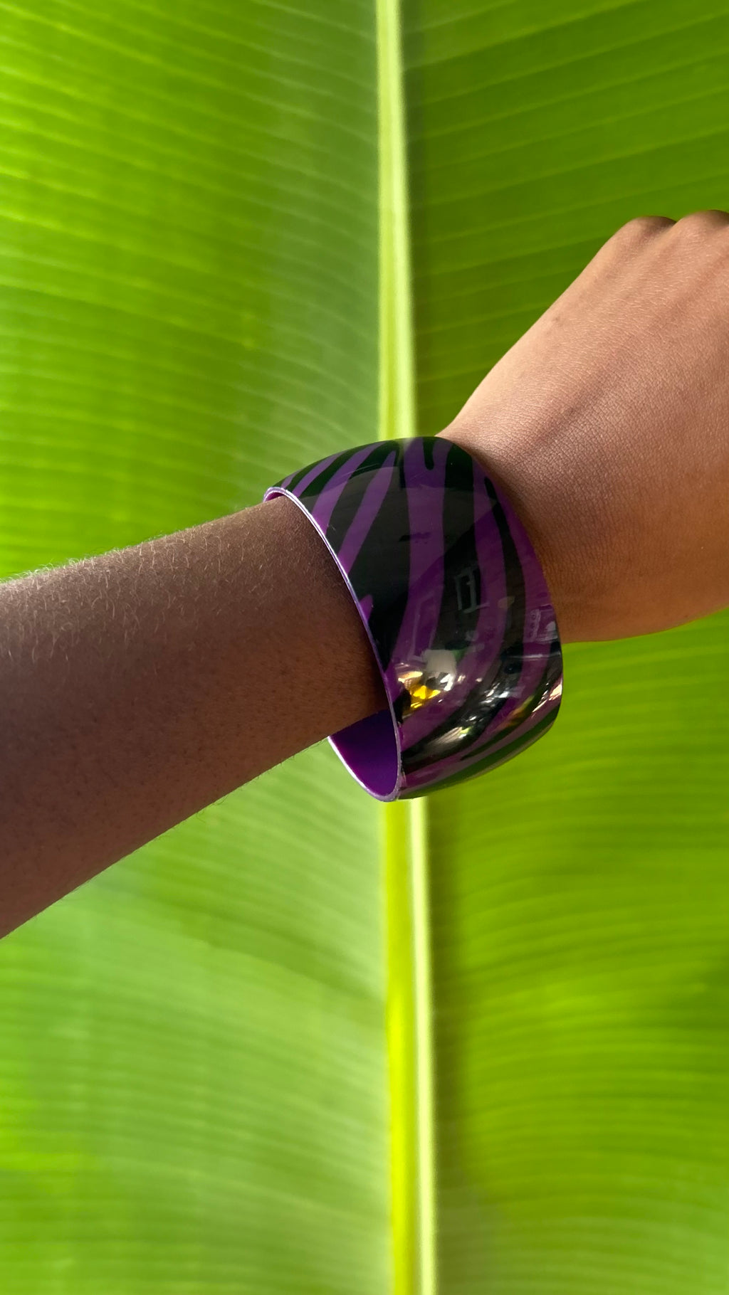 Y2K Zebra print bangle