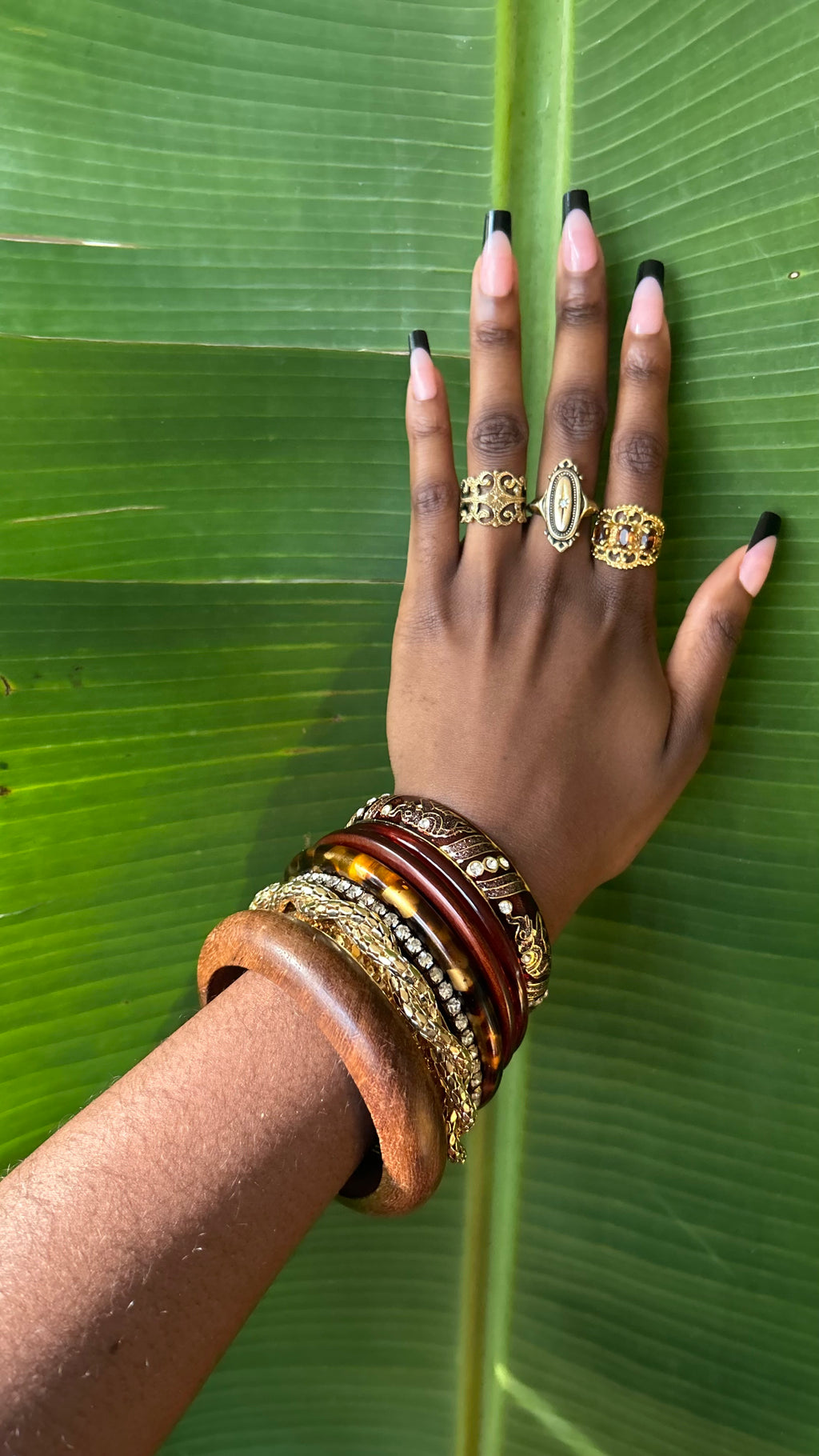 Mahogany Sun Glow Bangle Stack