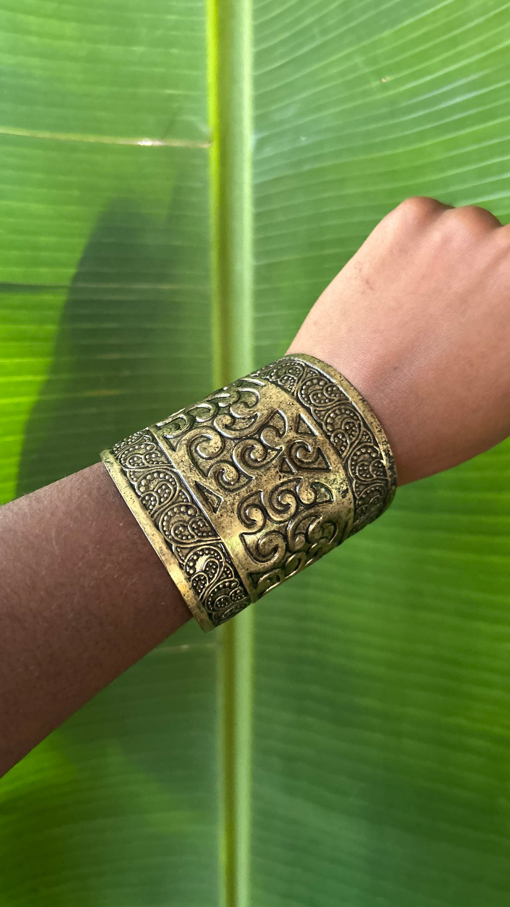 Ancient Goddess Boho Bronze Cuff